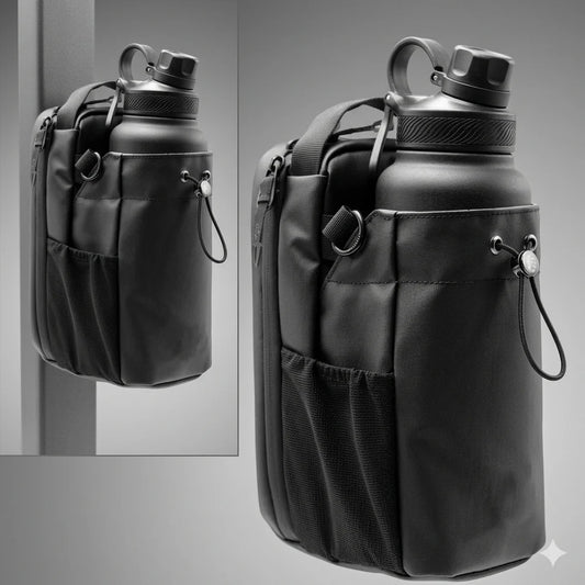 GYM BUDDY | Magnetic Gym Bottle Holder Bag with Storage Pockets and Zippered Compartments