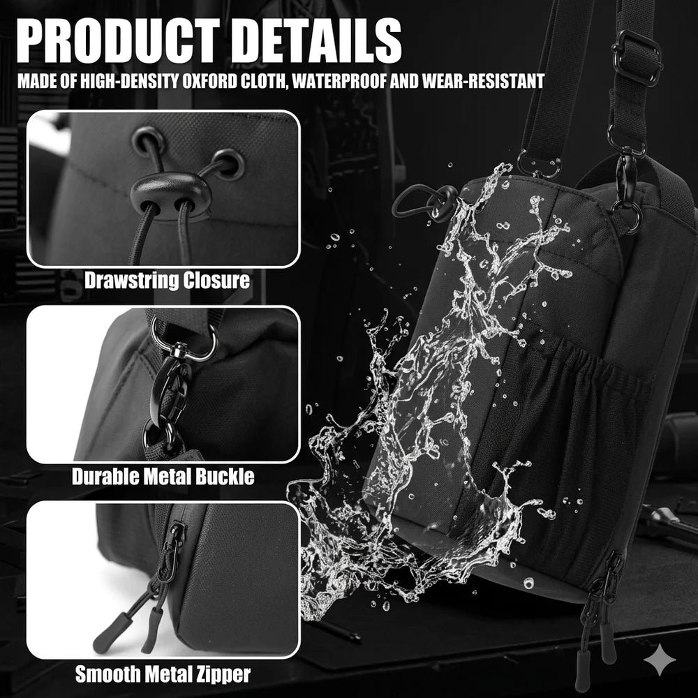 GYM BUDDY | Magnetic Gym Bottle Holder Bag with Storage Pockets and Zippered Compartments